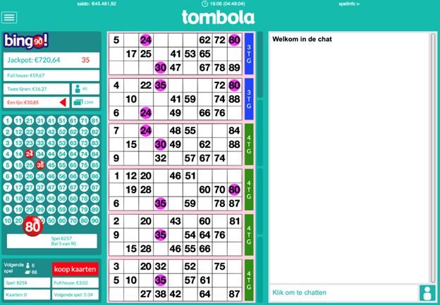 Tombola online bingo